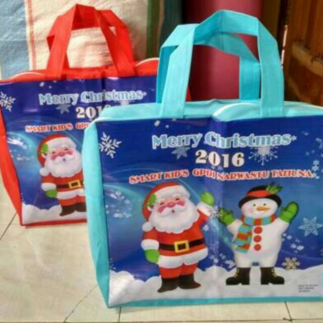 

Tas souvenir model resleting tema natal jumbo