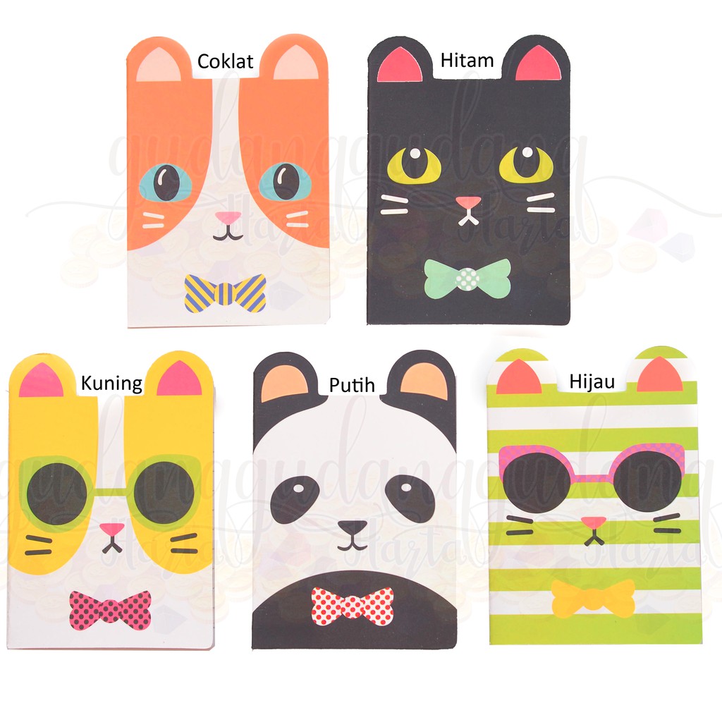 Notebook Kucing Panda Mini Lucu Unik Notes GH 308007