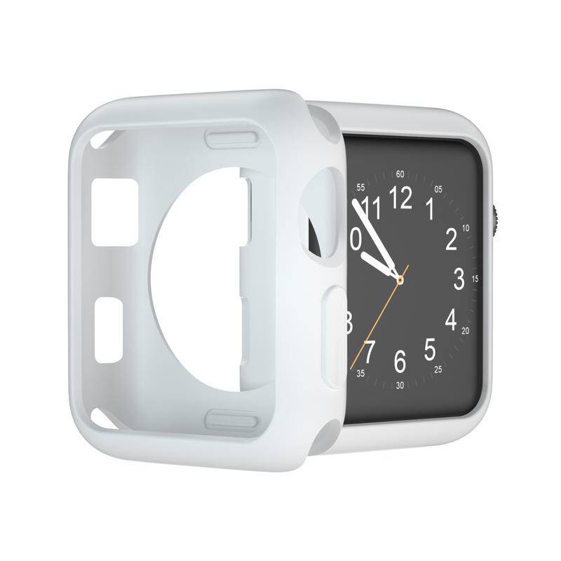 Case Pelindung Layar Bahan Silikon TPU Untuk Apple Watch 7 SE 6 5 4 3 2 1 38MM 40MM 41MM 42MM 44MM 45MM