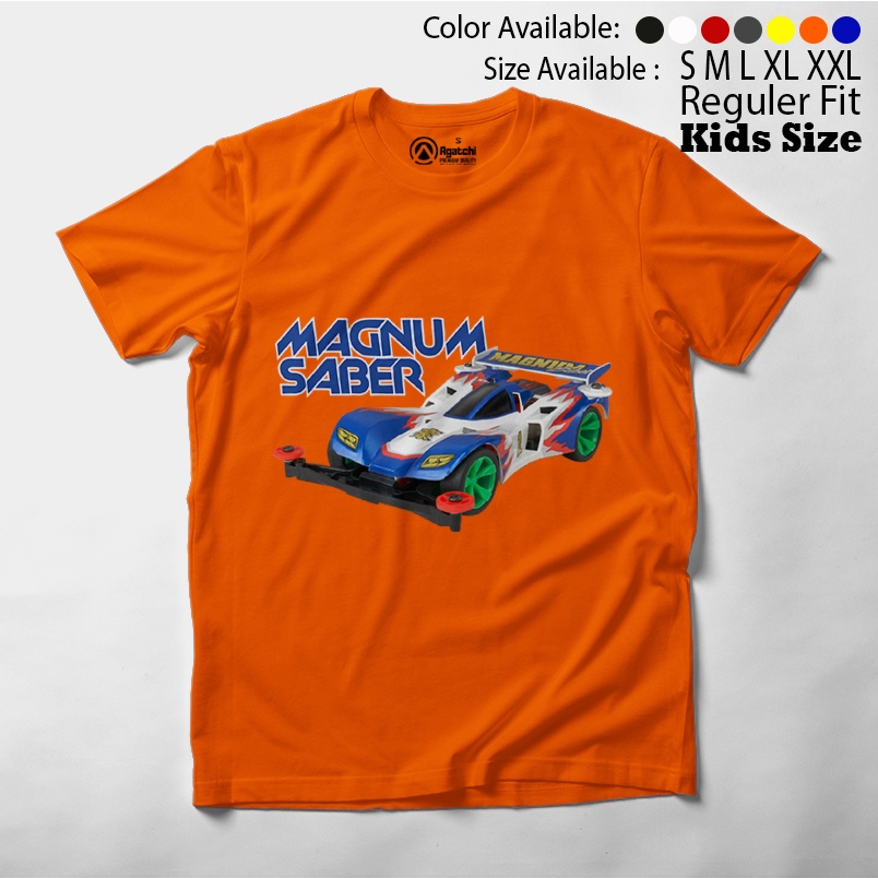 Baju Anak / Kaos Atasan Anak / Kids T Shirt Anak Tamiya Magnum Saber Anime Lets &amp; Go