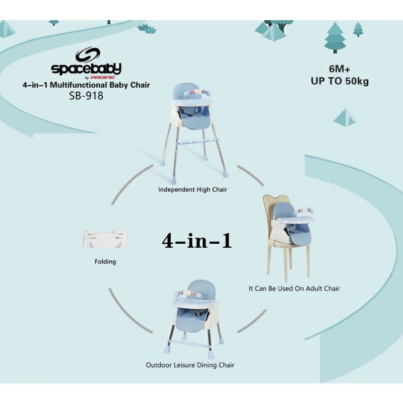 Space Baby High Chair SB918 - Kursi Makan Anak