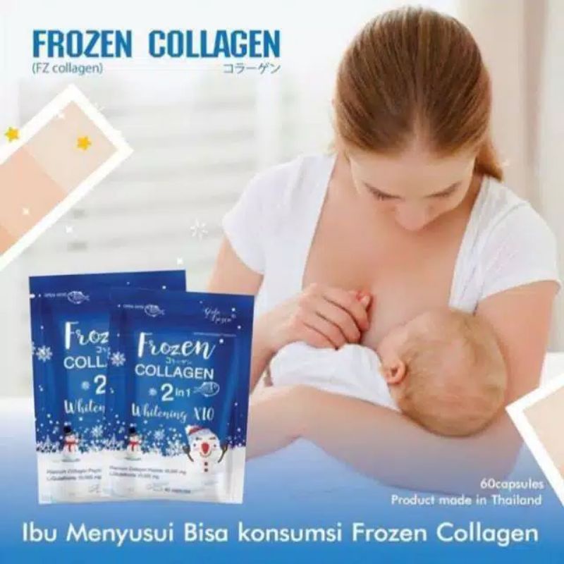 FROZEN COLLAGEN ORIGINAL THAILAND HALAL BARCODE - PEMUTIH KULIT GLUTA WHITENING COLAGEN 60 KAPSUL