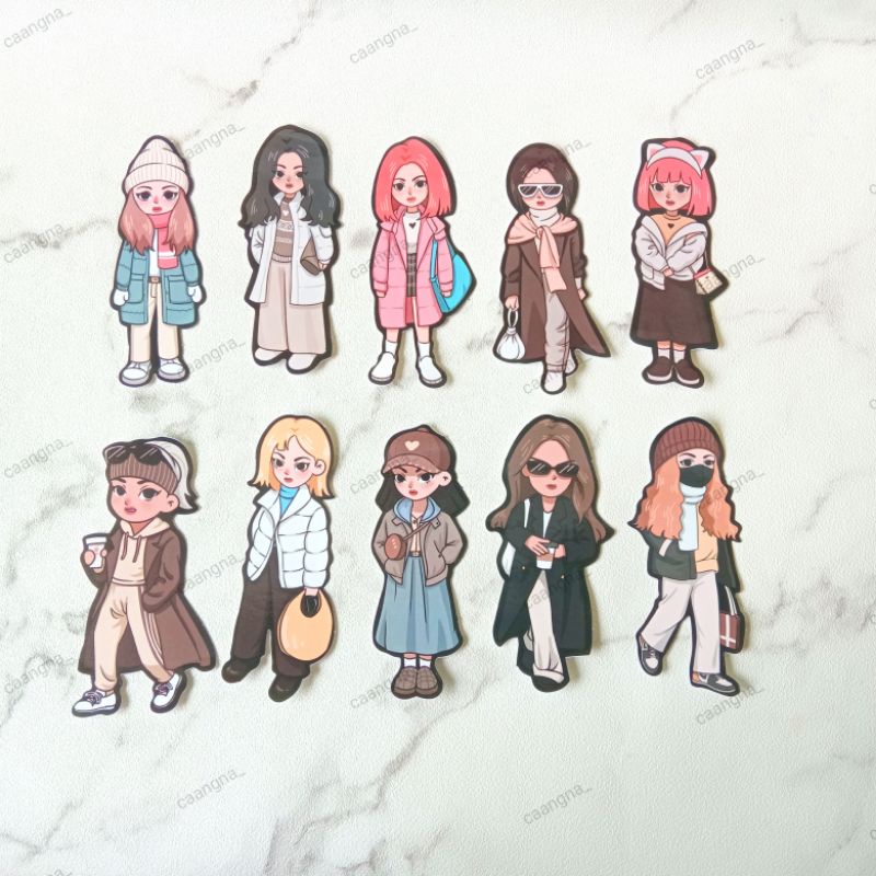 

1 pcs stiker girl / sticker fashionable / girl sticker / stiker aesthetic / sticker journaling