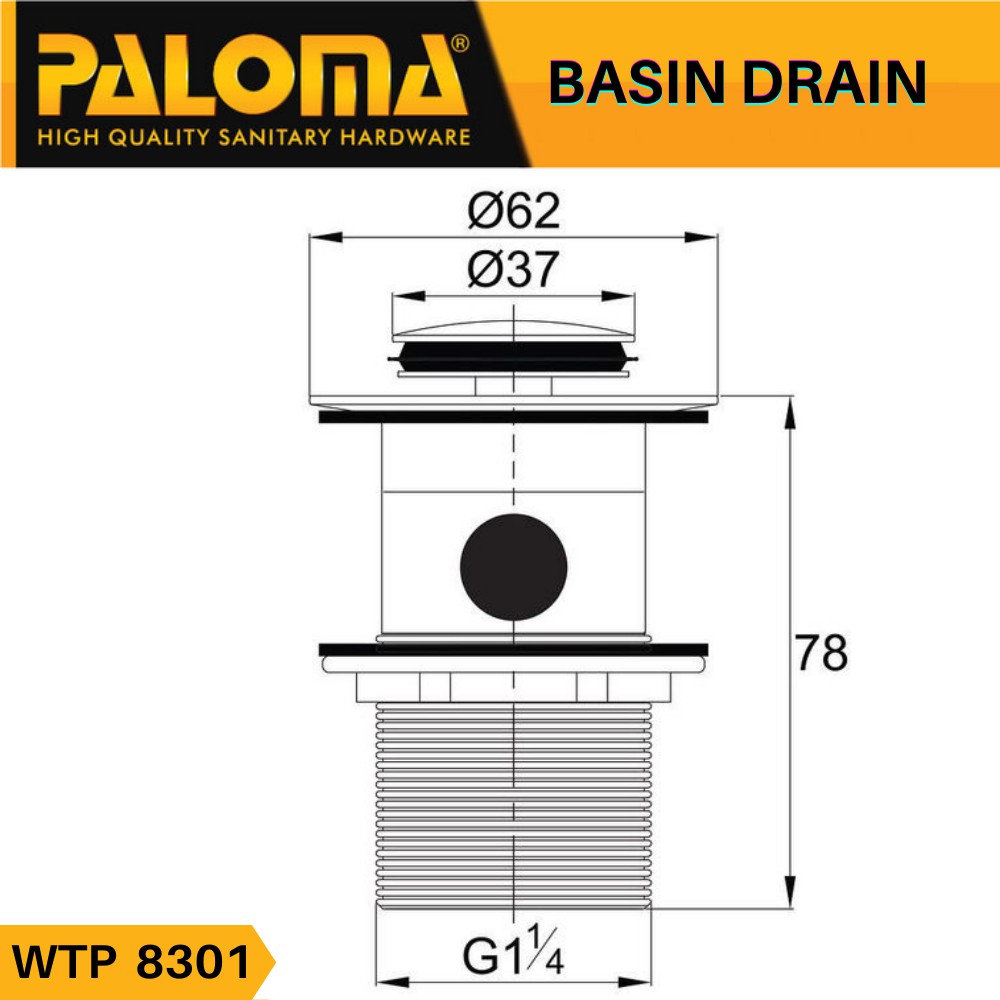 PALOMA WTP 8301 Afur Wastafel Kepala Sifon Washtafel BROWN BRASS ORB Jadilah Yang Pertama Mengulas P