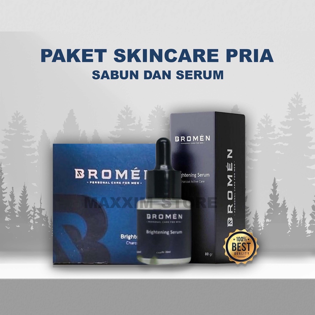 BROMEN SABUN &amp; SERUM WAJAH PENGHILANG JERAWAT SKINCARE PRIA