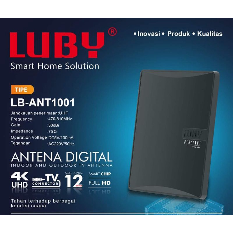 ANTENA TV DIGITAL INDOOR OUTDOOR KUALITAS TERBAIK LUBY ANT 1001-ANT 1002