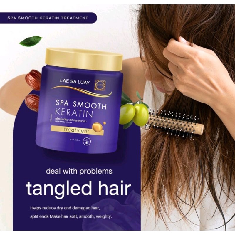 LAE  SA LUAY Hair Spa Smooth Keratin Masker Rambut Hair Mask dan Treatment Shampoo