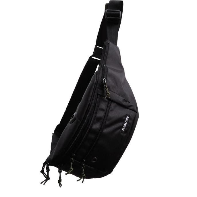 Tas Selempang Pria Zest Black / Slingbag / Waistbag Harloth
