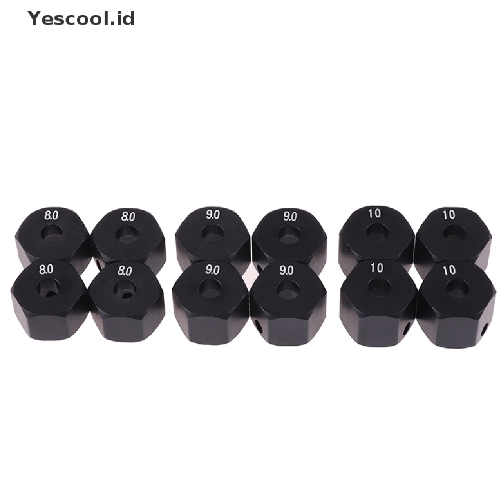 4pcs Adapter Hex Hub Roda 12mm Untuk Hsp 1 / 10 Skala Rc Car Sport 8 9
