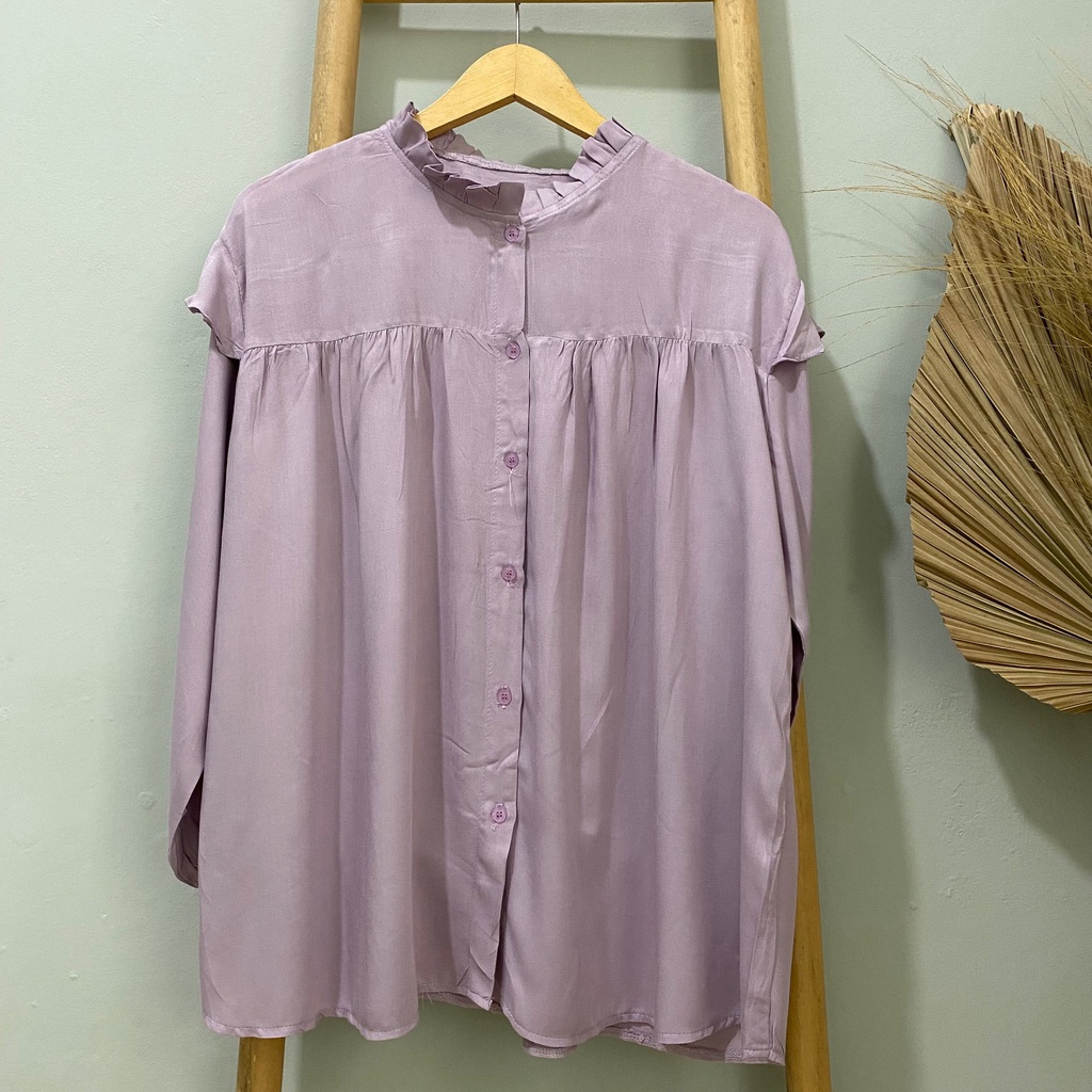 KEMEJA BLOUSE POLOS YUNY KATUN PREMIUM SHIRT BTS B450