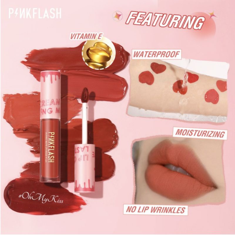 RCS✅ - PINKFLASH L01 oh my kiss lipstik matte lipstick pinkflash