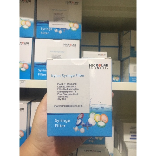 Nylon Syringe Filter 13 mm Pori 0.45 Um Filtration