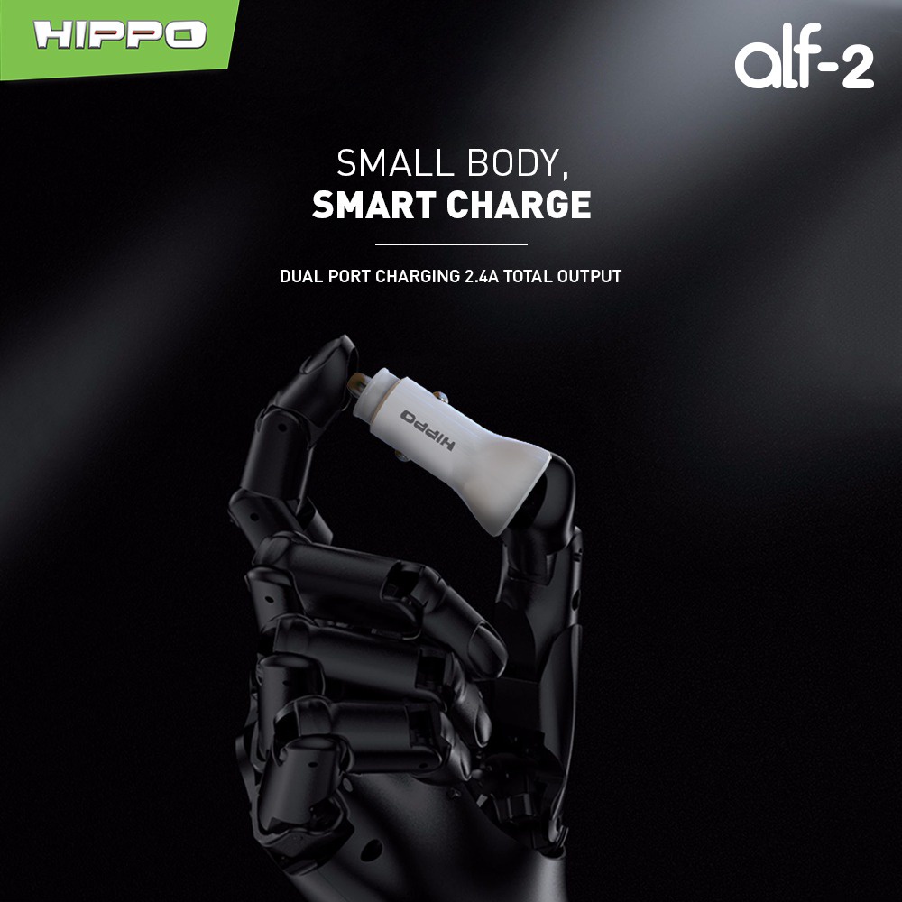 Hippo Car Charger ALF 2 2.4A SDC Casan Colokan Mobil Type C Android Iphone Micro Lightning QC Dual Port USB A USB C