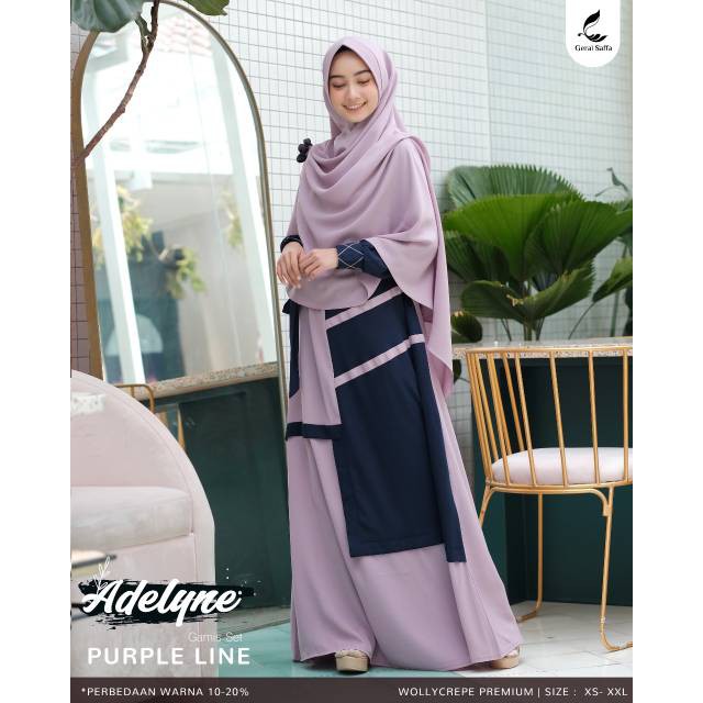 Gamis  Adelyne Gerai Saffa Gamis Gerai Saffa Syari Gamis Premium Gerai Saffa Syar'i Gamis Set Syar i