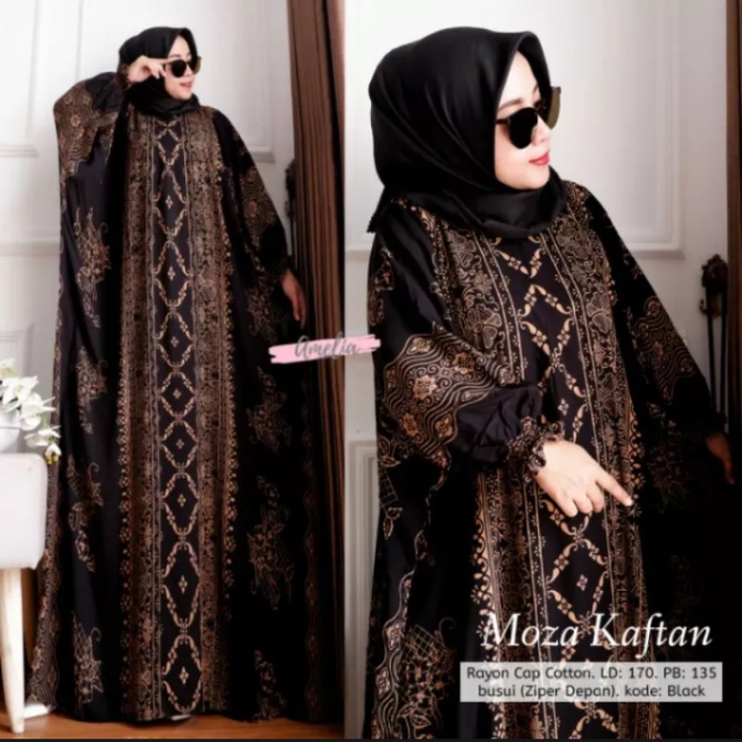 KAFTAN MADINA JUMBO GAMIS RAYON PREMIUM LONG DRESS BATIK BIG SIZE BAJU MUSLIM WANITA BUSUI KELELAWAR