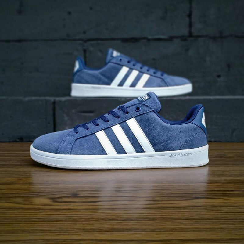 BIG SALE..**ADIDAS ADVANTAGE CLOUDFOAM SUEDE NAVY WHITE*