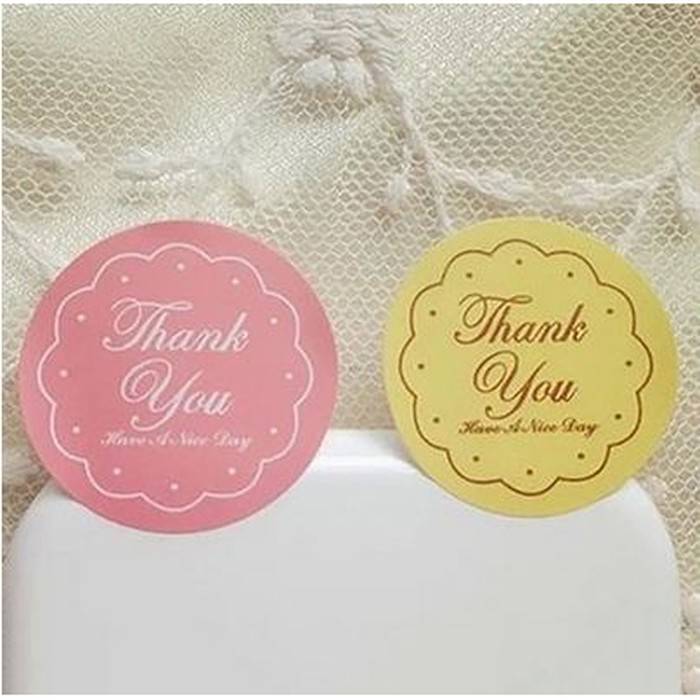 Paper Tags Sticker THANK YOU - HAVE A NICE DAY (1sheet/24pcs)