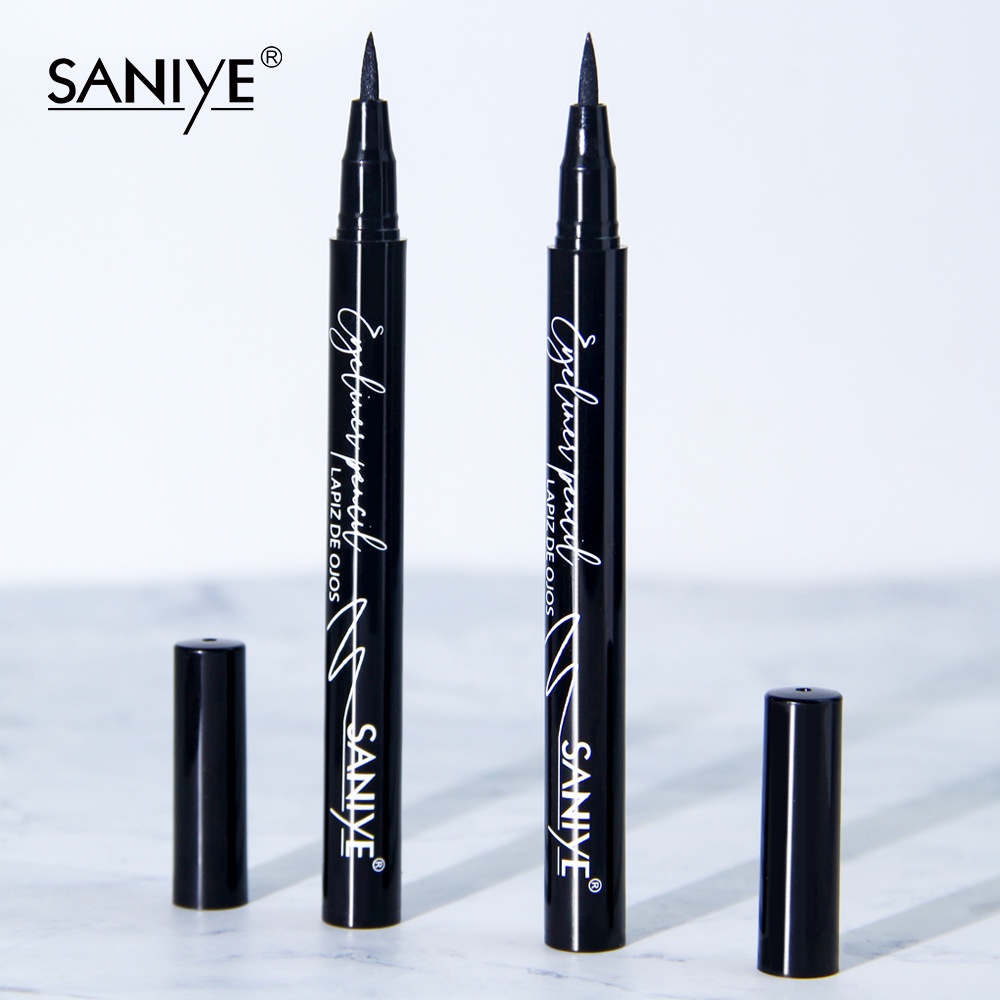 Saniye Black Liquid Eyeliner Waterproof Tahan lama / Smooth Eyeliner