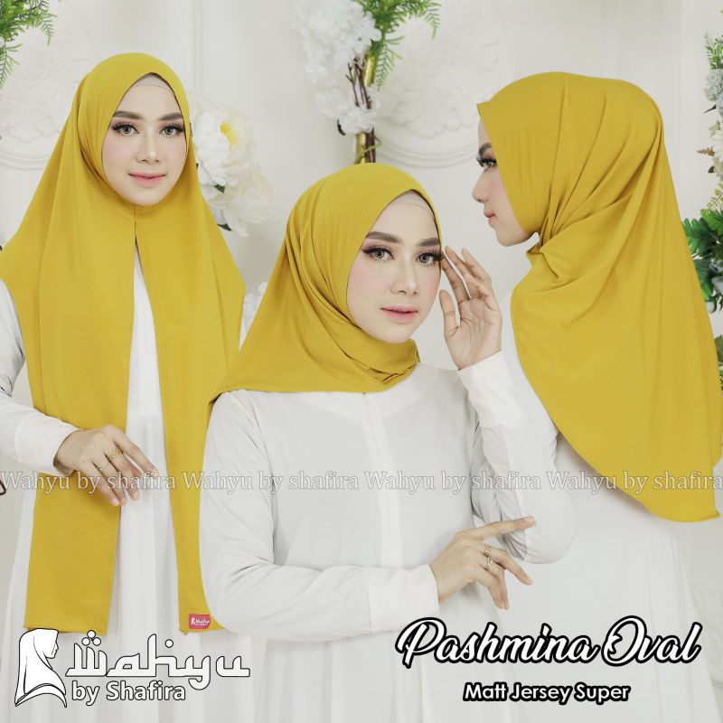 PASHMINA OVAL JERSEY WAHYU BY SHAFIRA JILBAB TERBARU EL RAIS HIJAB