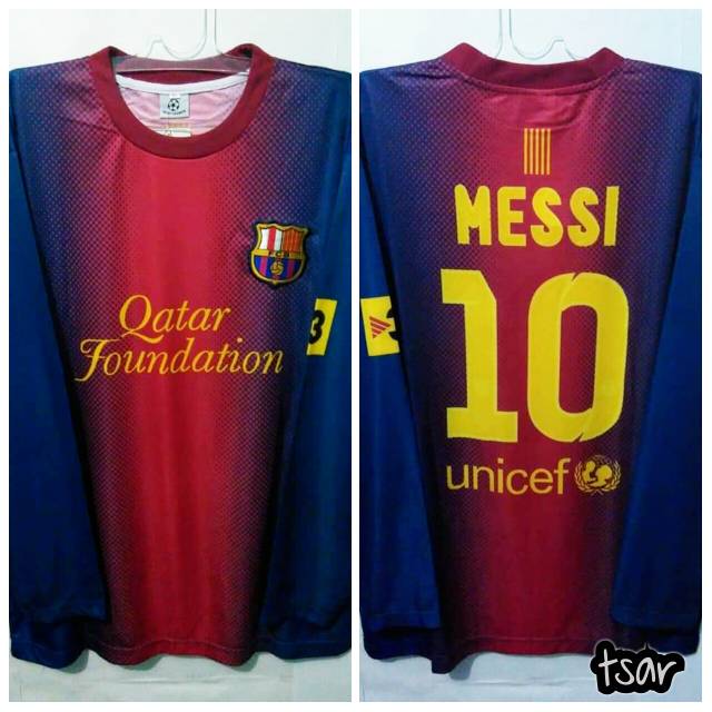 Jersey Barcelona Home 2012-2013 No.10 MESSI Long Sleeve SPORT FASHION Lokal Classic Vintage Medioker