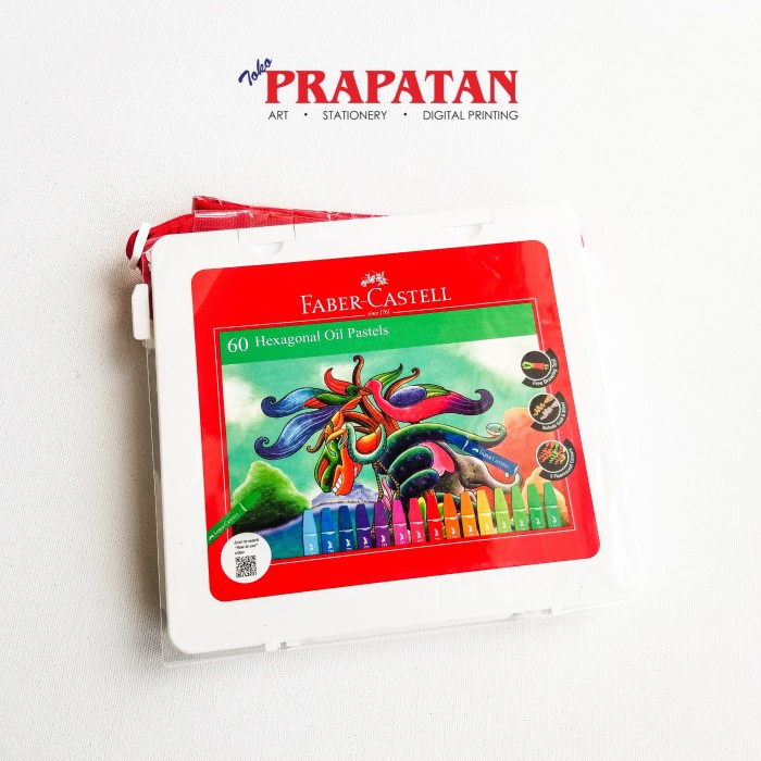 

PASTEL-DRY-OIL- FABER CASTELL HEXAGONAL OIL PASTEL 60 WARNA -OIL-DRY-PASTEL.