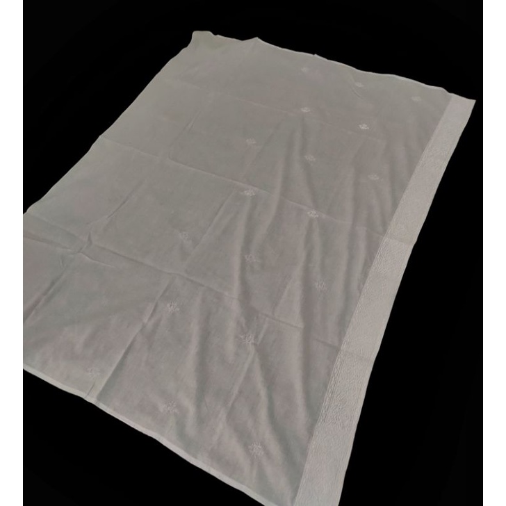 Saput putih bordir putih