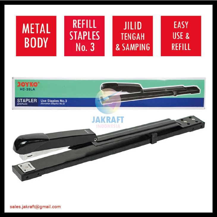 

Stapler Staples Hekter Panjang Joyko Hd-35La Jilid Tengah Buku Kode 371