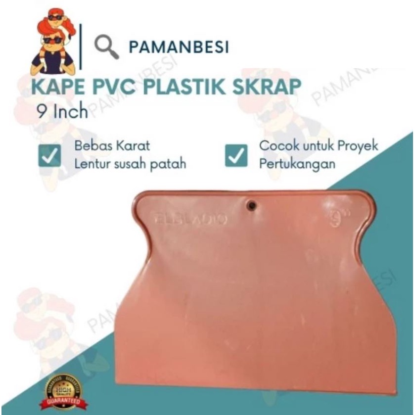 Kape PVC Plastik 9 Inch Scrap Sekrap Skrap Plastic Plamir Tembok Cat