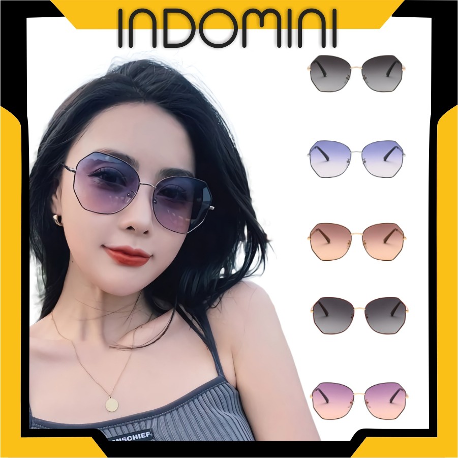 INDOMINI R448 Kacamata Fashion Wanita Style Korea Women Sunglasses Kaca mata Wanita Import Kekinian