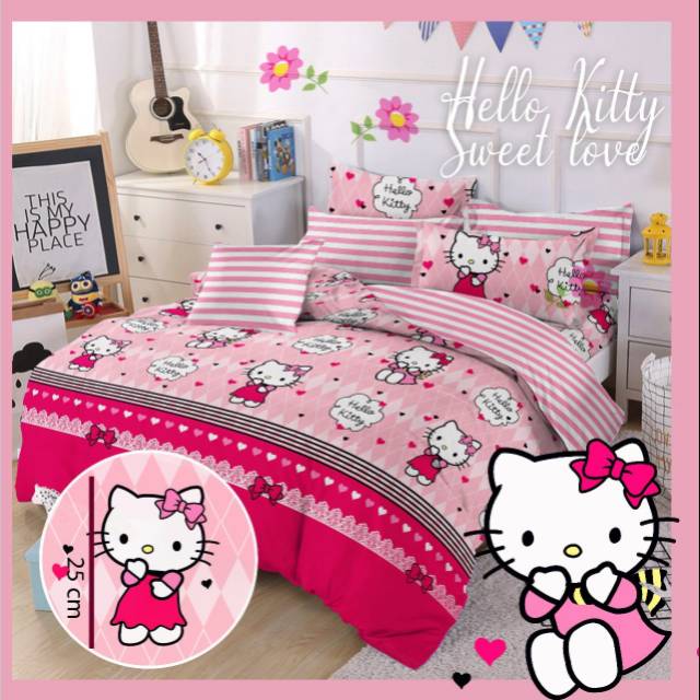 SPREI STAR MOTIF HELLO KITTY 120*200*25