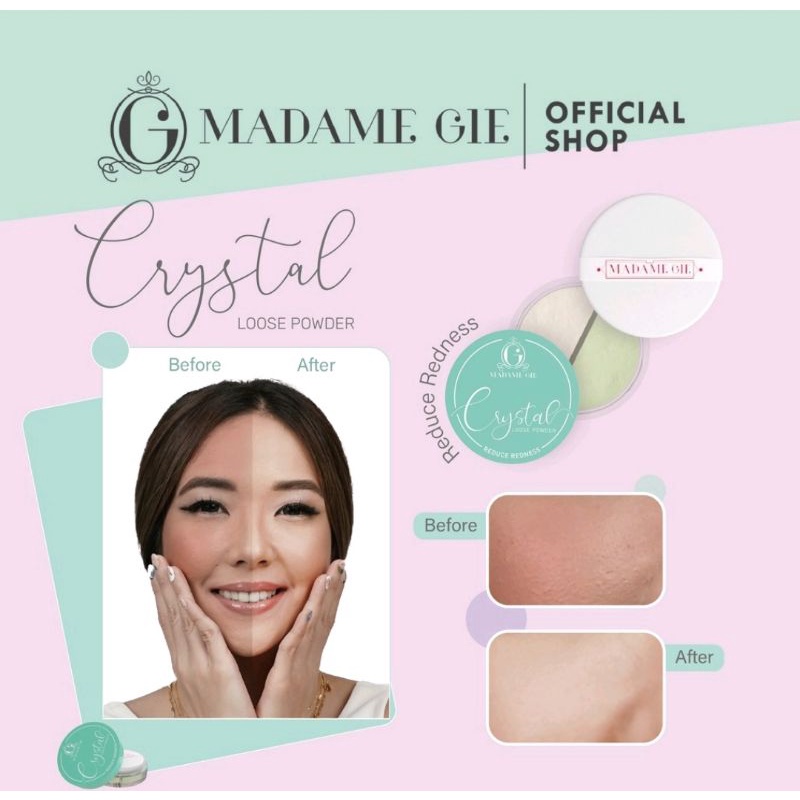 Madame Gie Crystal Loose Powder - MakeUp Bedak Tabur