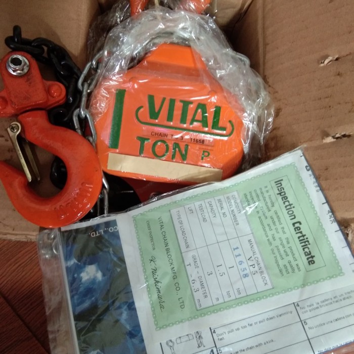 Chain block Vital 1 ton x 2 .5 M -chain block hoist high Quality vital