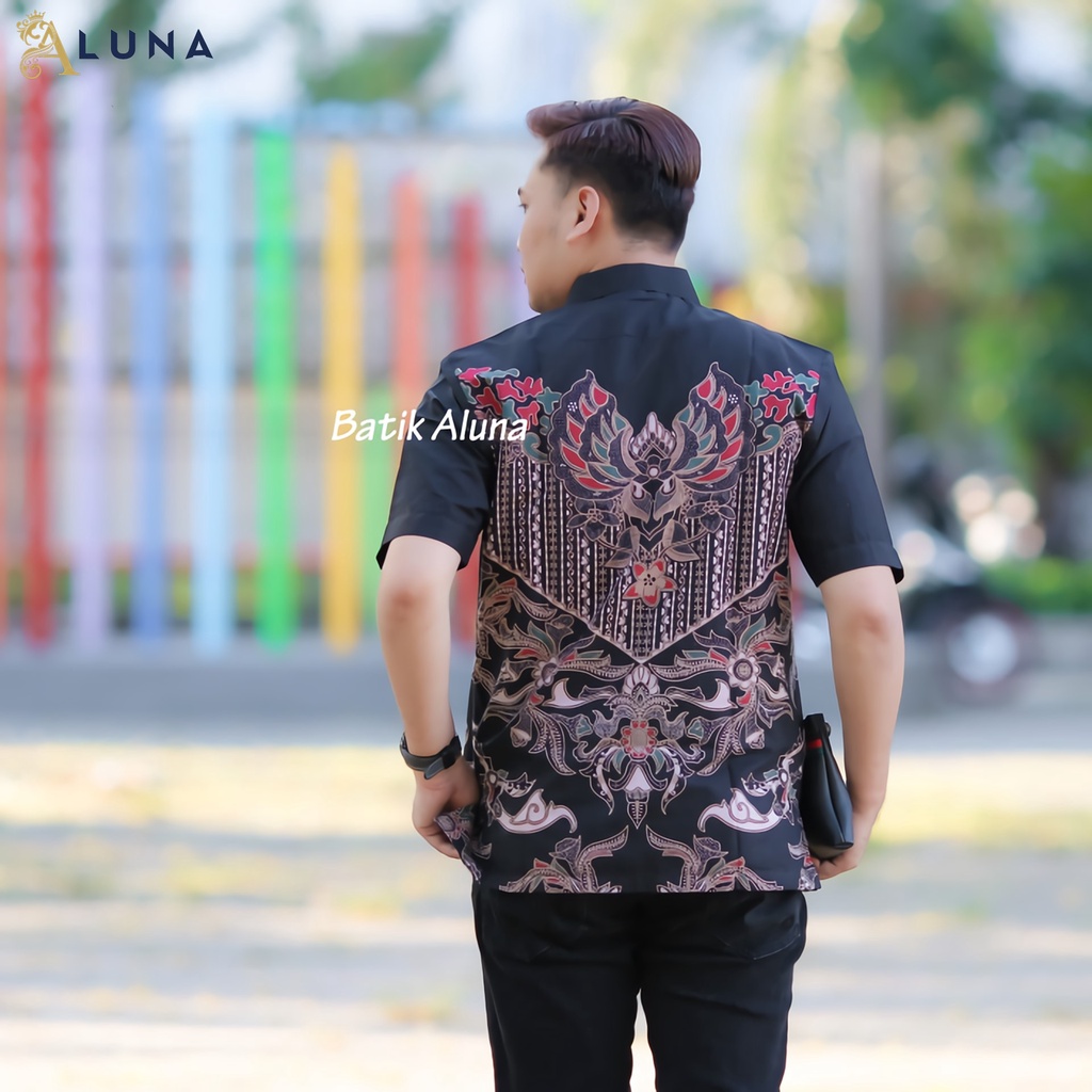 TERLARIS.!! BAJU BATIK PRIA LENGAN PENDEK KEMEJA BATIK PRIA KEREN MODERN BATIK COWOK KEKINIAN PD 008