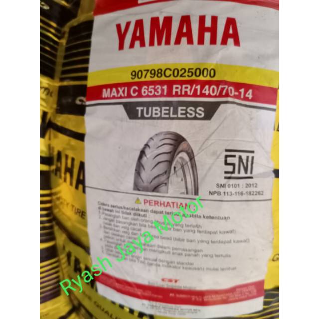 Ban tubeless belakang Yamaha genuine 140/70-14 for Aerox/Aerox disk