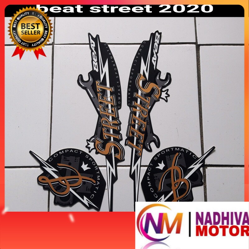 lis body stiker motor beat street 2020 hitam