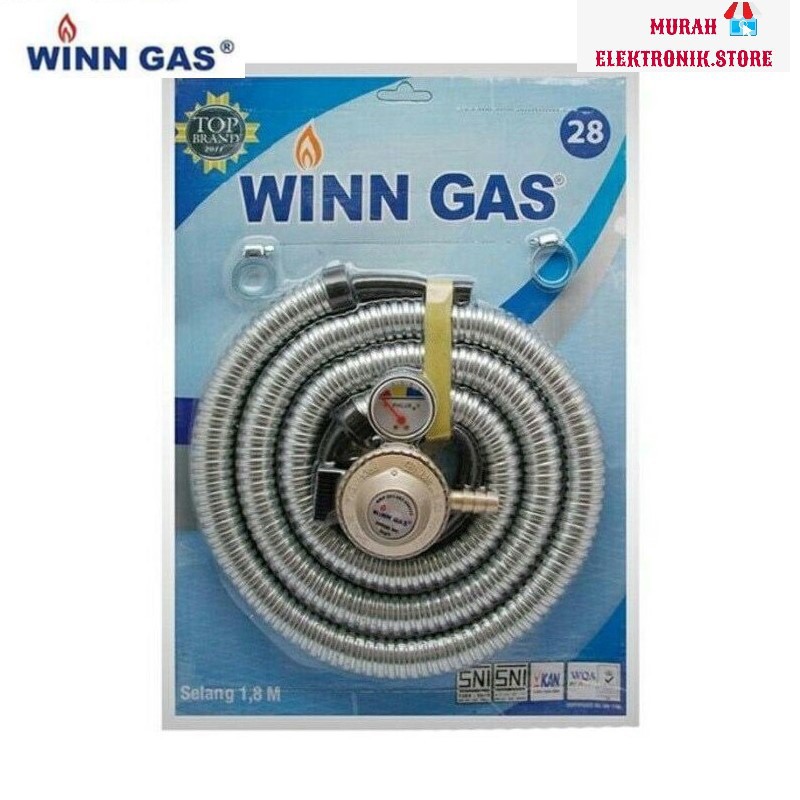 SELANG GAS + REGULATOR METER PAKET WINN GAS WIN GAS W28 W 28 1.8 METER / 1.8 M SNI