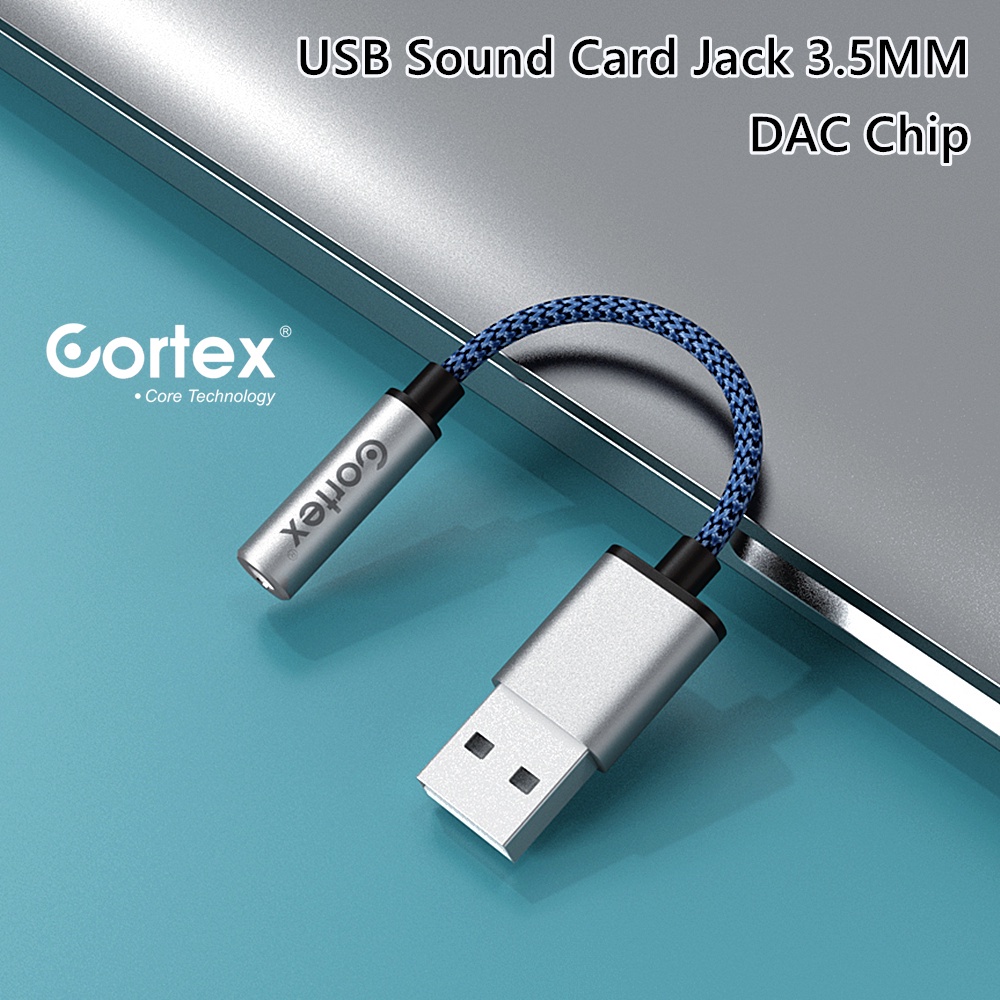 Cortex MH290 Adapter DAC Sound Card External USB dengan Jack Audio 3.5mm