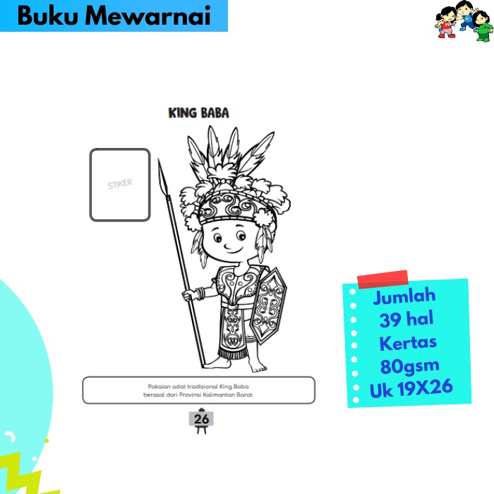 poster mewarna pakaian tradisional