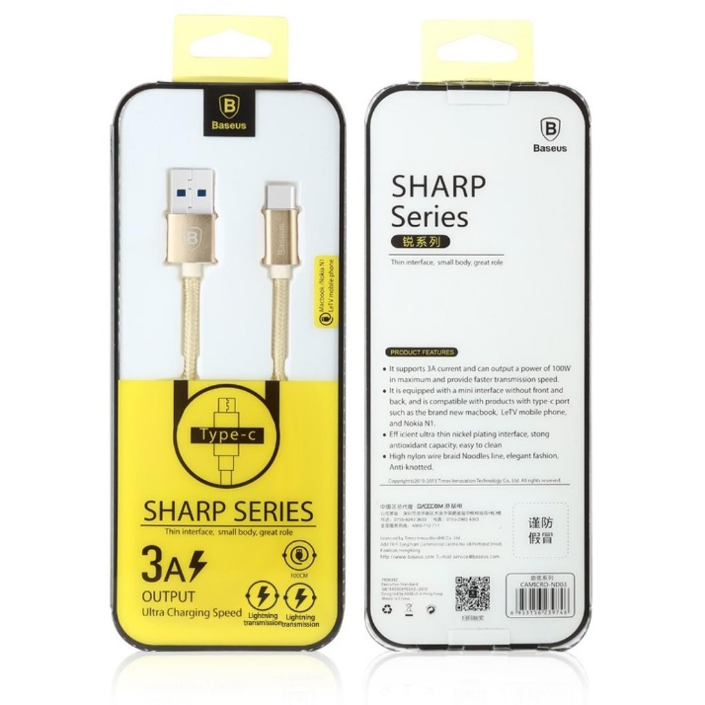 Baseus Aluminium USB Type C to USB 3.0 Male