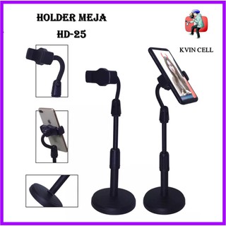 Holder Stand Hp HD-25 / Tripod Meja / Tripod Meja Hp / Tripod Hp / Tripod mini / tripot handphone murah Desktop Stand Support HD-25 / Phone Bracket Tiang HD25 / 360° Rotation