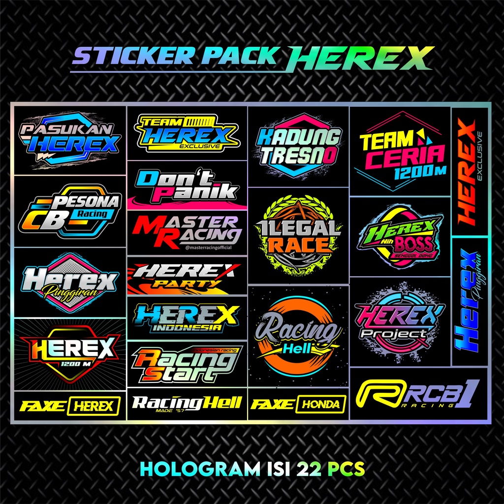 STICKER RACING HEREX STIKER BALAP HEREX