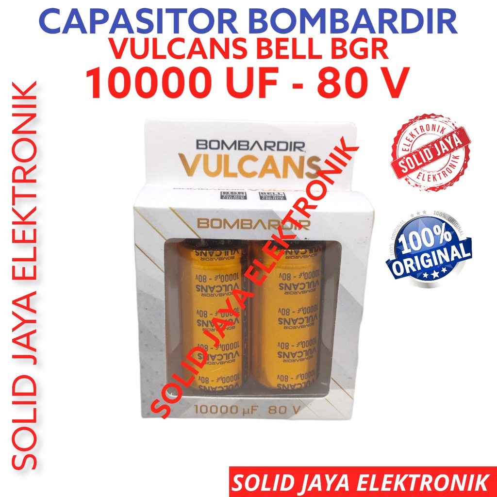 CAPASITOR ELCO VULCANS 10000UF 80V BOMBARDIR VULCAN 10000 UF 80 V ELKO KAPASITOR 10000 MIKRO MICRO 80 VOLT ELKO BOMBARDIER BELL BGR 80VOLT MURNI ASLI ORI ORIGINAL