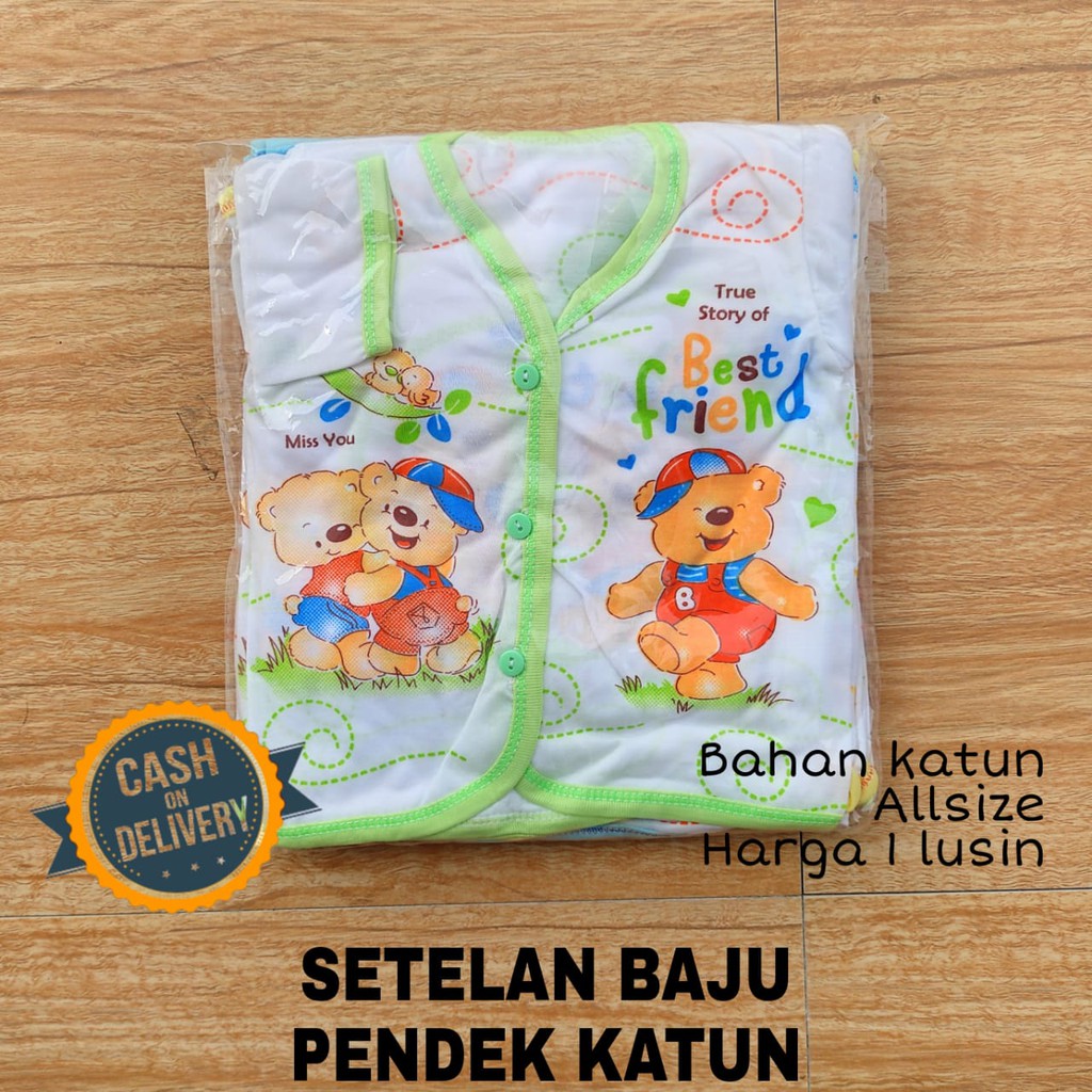1 Lusin Setelan bayi KATUN warna kombinasi