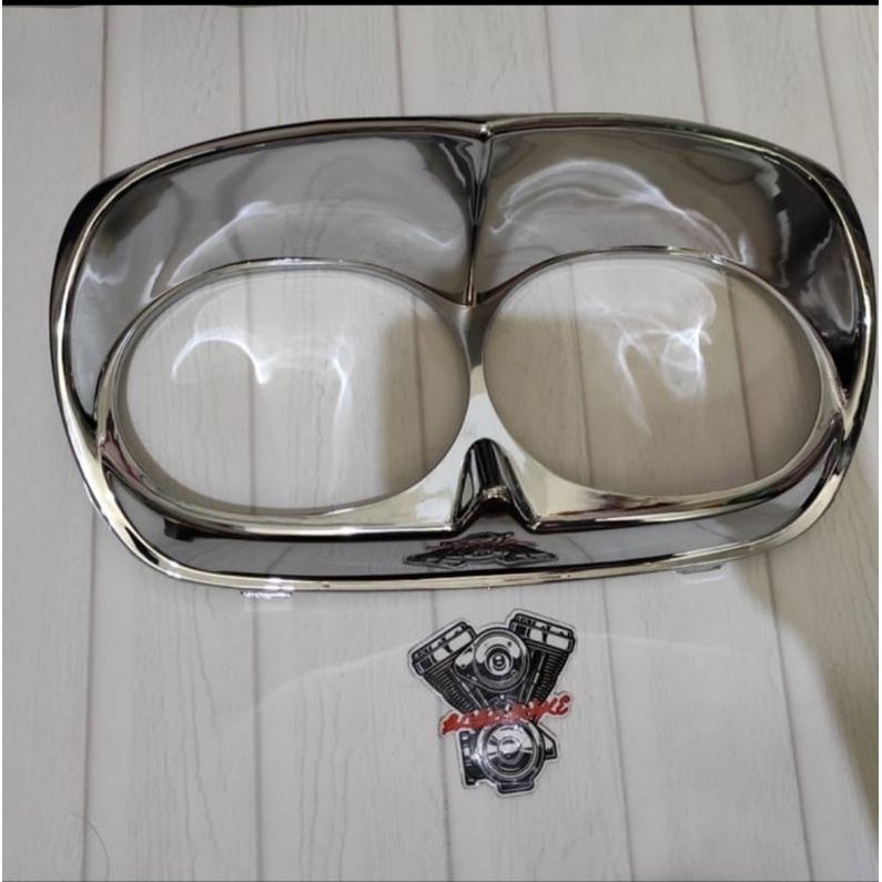 Scowl harley road glide trim lampu road glide chrome