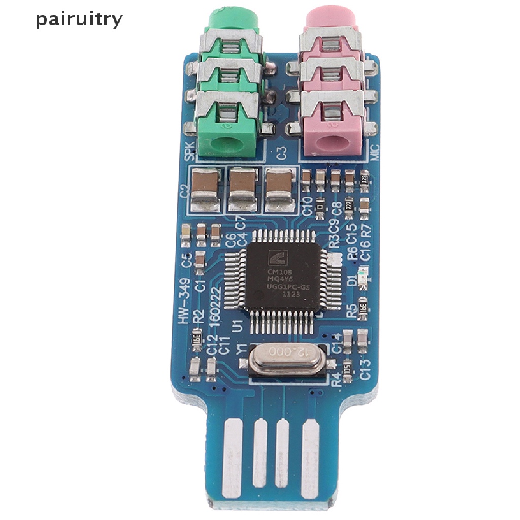 Prt CM108 Modul Sound Card Eksternal USB Drive Free Untuk Laptop / Komputer PRT