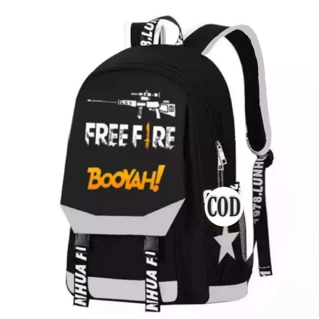 Tas Ransel Anak Pria Wanita Ransel Wanita Sekolah FF Free Fire