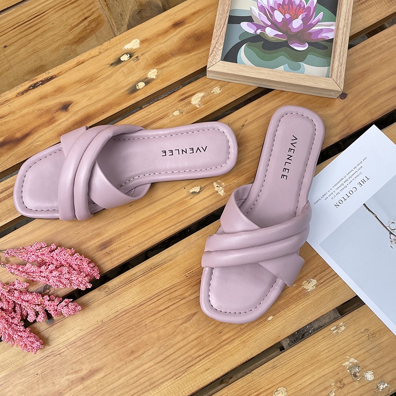 Sandal Wanita Flat Korea Empuk Sol Karet Avenlee Cheery