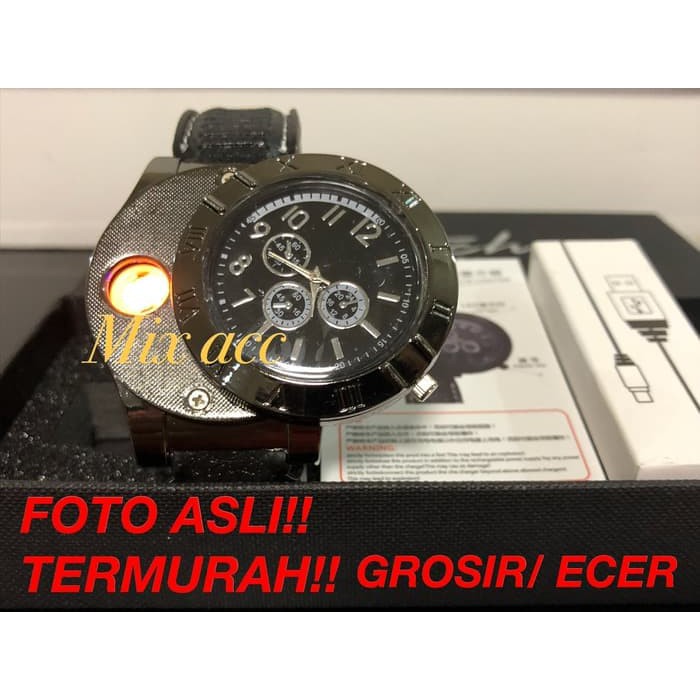 Jam Tangan Korek Elektrik The Lighter Watch Premium jam korek elektrik
