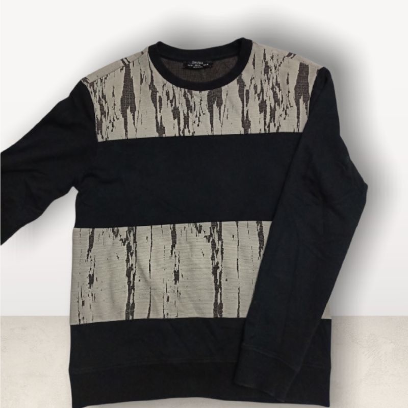 SWEATER BERSHKA | CREWNECK BERSHKA | SWEATSHIRTS BERSHKA | BERSHKA HITAM || SWEATER HITAM | SWEATER 