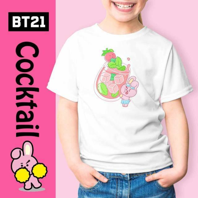 Cocktail BT 21 kaos oblong pria wanita anak couple family custom